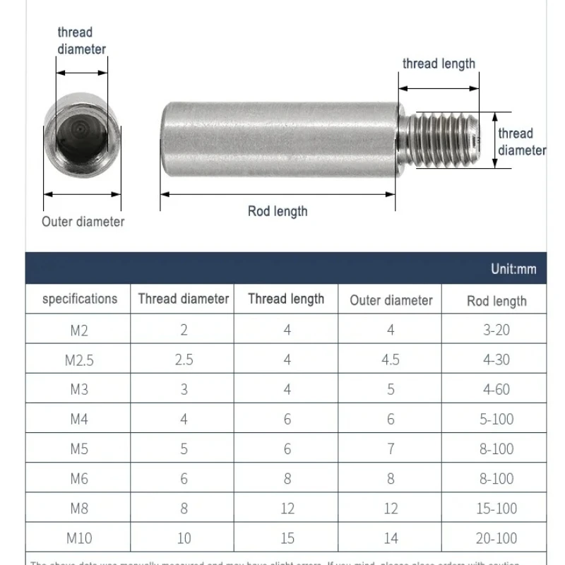 304 Stainless Steel Standoff Spacer M2-M10 Male To Female Threaded Stud Pillar Fastener for PCB Board Computer DIY Mounting