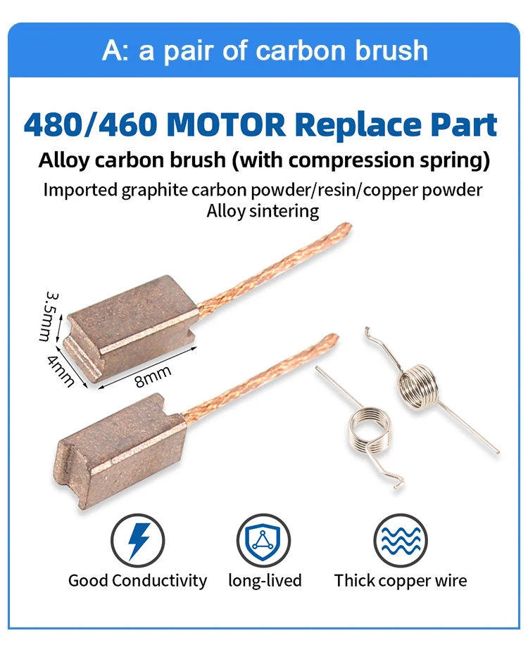 Motor Carbon Brush Brush Spring for 480/460 AEG Airsoft Motor