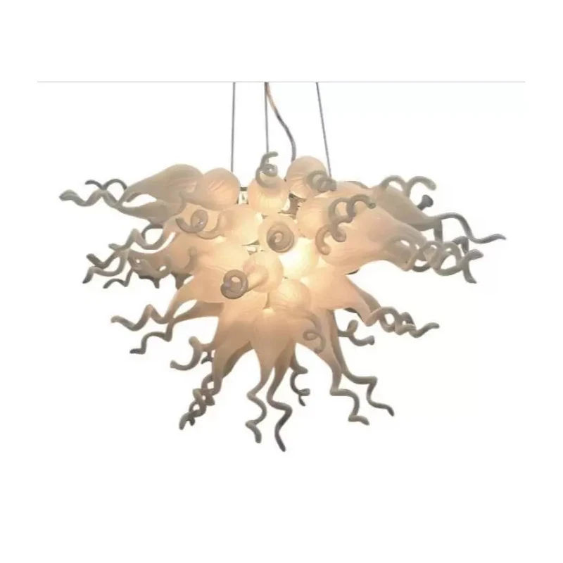 

Wholesale hanging chandeliers 100% pure hand-blown glass LED lighting decoration