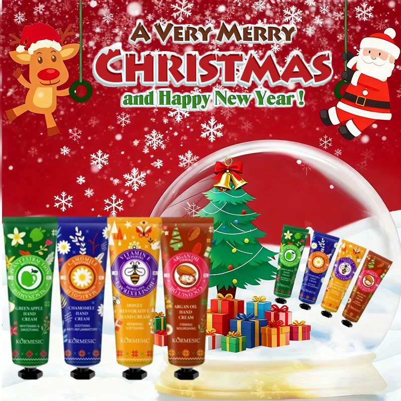 Juego de crema de manos con fragancia de extracto de planta frutal, reparación hidratante, loción de manos antiseca, productos para el cuidado de la piel, 5 uds.