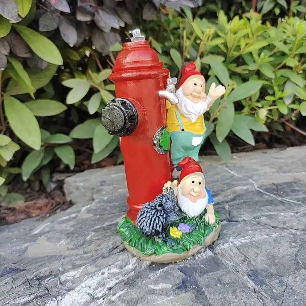 

Crafts Resin Gnome Decor Sculptures Cute Creative Hydrant Statue Waterproof Funny Dwarfs Figurines Courtyard