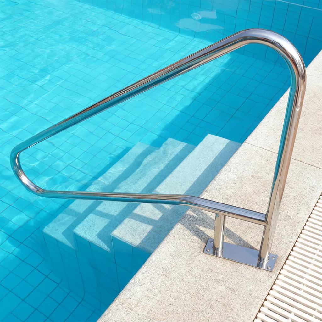 

304 Stainless Steel Ladder Back Handrails with Anti-Slip Corrosion-Resistant Safety Stairs for Swimming Pool Inground Pools Spap