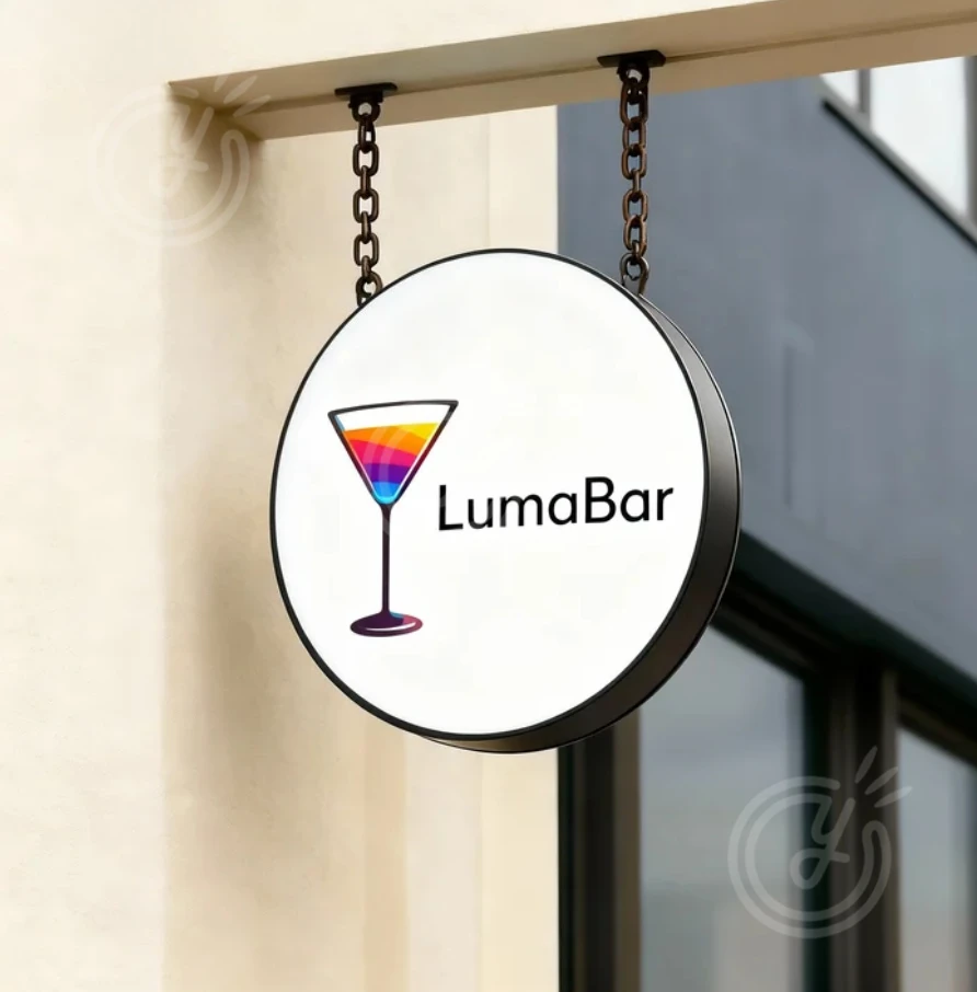 مخصص مصباح ليد تسجيل النيون شعار الاكريليك رسائل التصميم الشخصي لافتات علامات الأعمال المنزل جدار معدني صندوق مشرق الإعلان