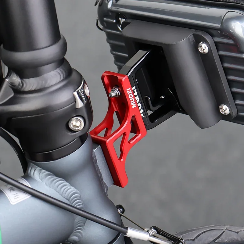 MUQZI For Brompton DAHON Bike Bag Carrier Raise Adapter Folding Bike Front Bag Carrier Rising Mount Holder