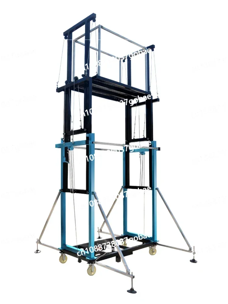 Electric Lifting Scaffolding Platform Remote Control Mobile Construction Site Home Decoration Foldable Portable