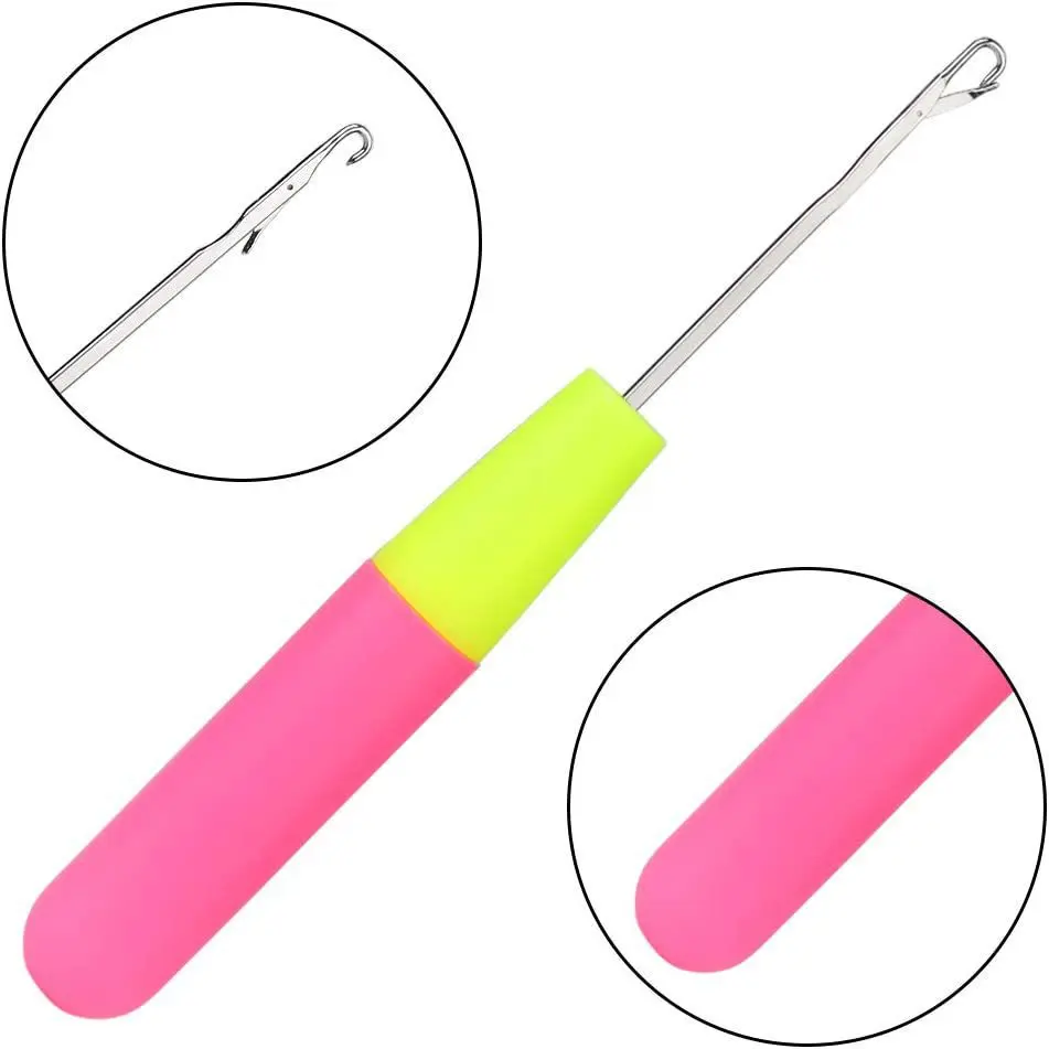 Crochet Hooks 2pcs Hair Rings 30pcs Silver Dreadlock Beads Set for Braiding Hair Extensions DIY Home Party