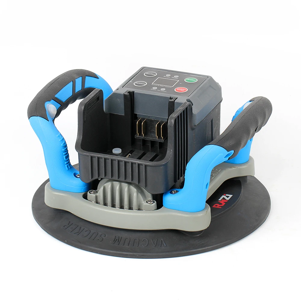 Cordless Tile Vibrator Leveling Machine Large Format Tile Suction Cup Paving Tool 24V 4Ah 270mm 400kg 50-200Hz for 60-320cm Tile