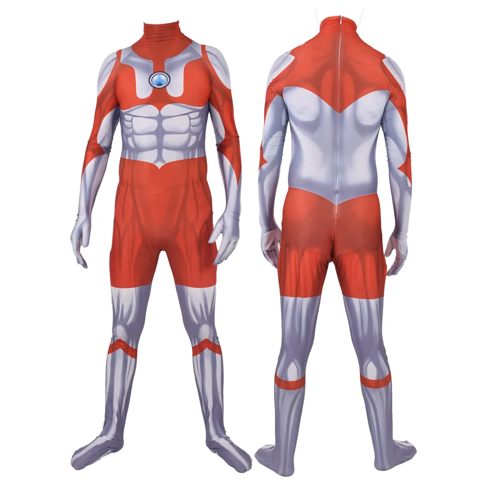 Halloween felnőttek gyerekeknek ultraman Gömb cosplay Viselet ultraman tiga Szuperhős ultraman Gömb zentai bodysuit ultraman Rossz látási viszonyok kezeslábas