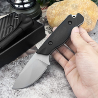 BM15017 Hunter Survival Pocket Knife Black G10 Handle High Hardness Tactical Hunting Fixed Blade Knife Outdoor Multi EDC Tools