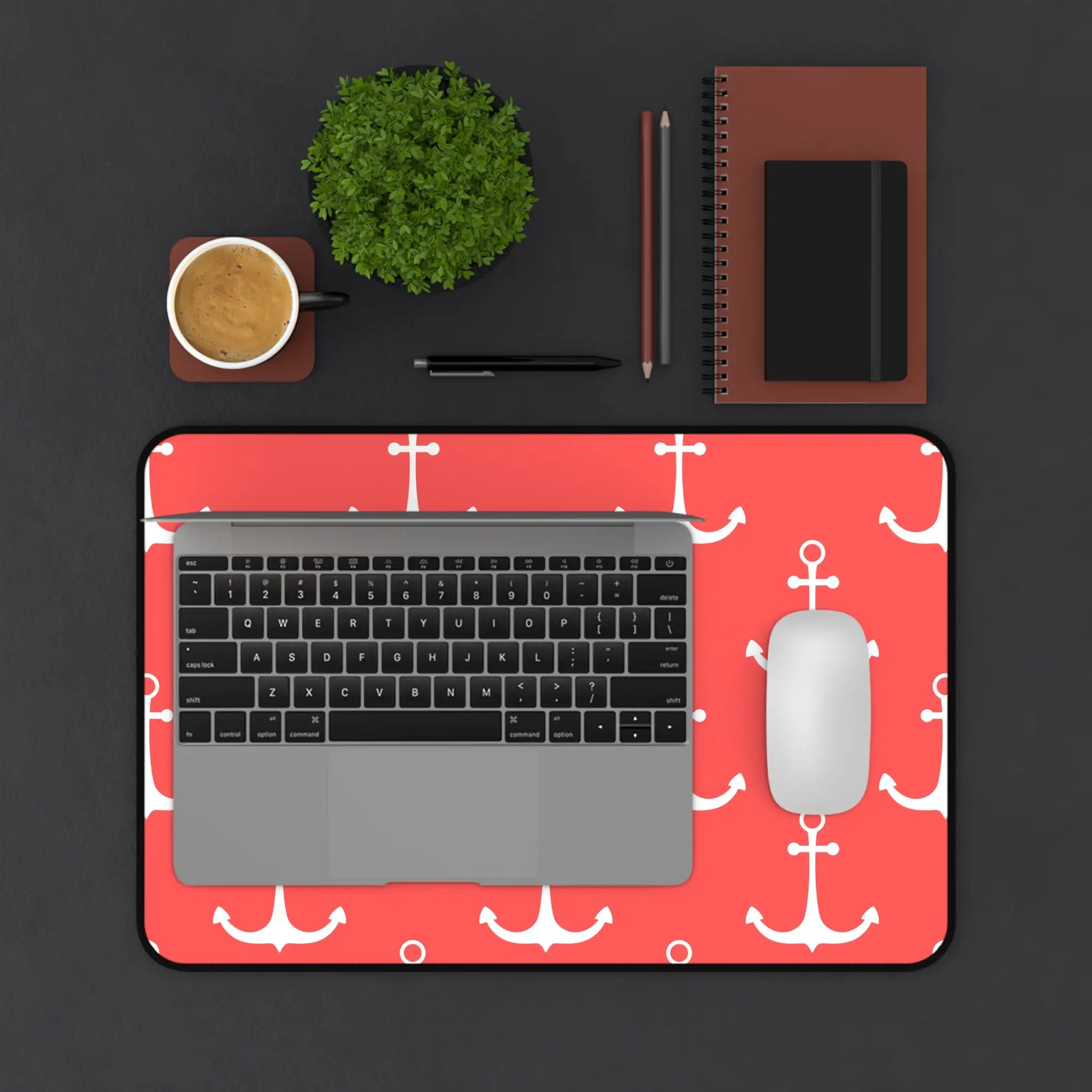 Red Ship Anchor Mouse Pad, Non-slip Waterproof Gaming Mousepad,office Gaming Table Decorative Mat, The Perfect Gift for Friends.