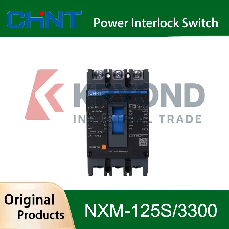 

CHINT NXM MCCB Автоматический выключатель в литом корпусе Воздушный выключатель 3P 4P NM1 NXM-125S/3300 NXM-250S Оригинальный продукт