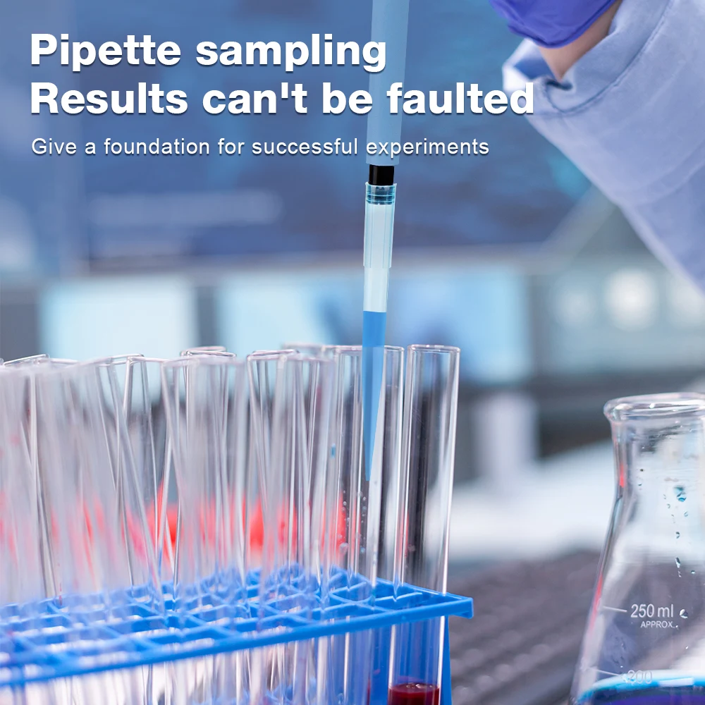 ماصة واحدة قابلة للتعديل ماصة يدوية محمولة 0.1 ~ 1000UL معدات مختبر ماصة صغيرة مع نصائح ماصة #4
