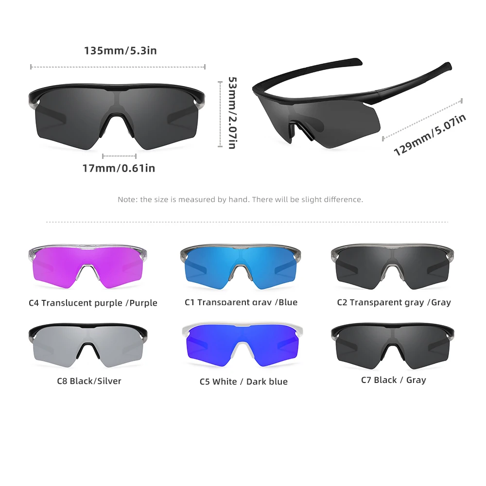 نظارات شمسية للرجال لركوب الدراجات في اتجاه دقيق UV400 نظارات مستقطبة للدراجة في الهواء الطلق نظارات رياضية