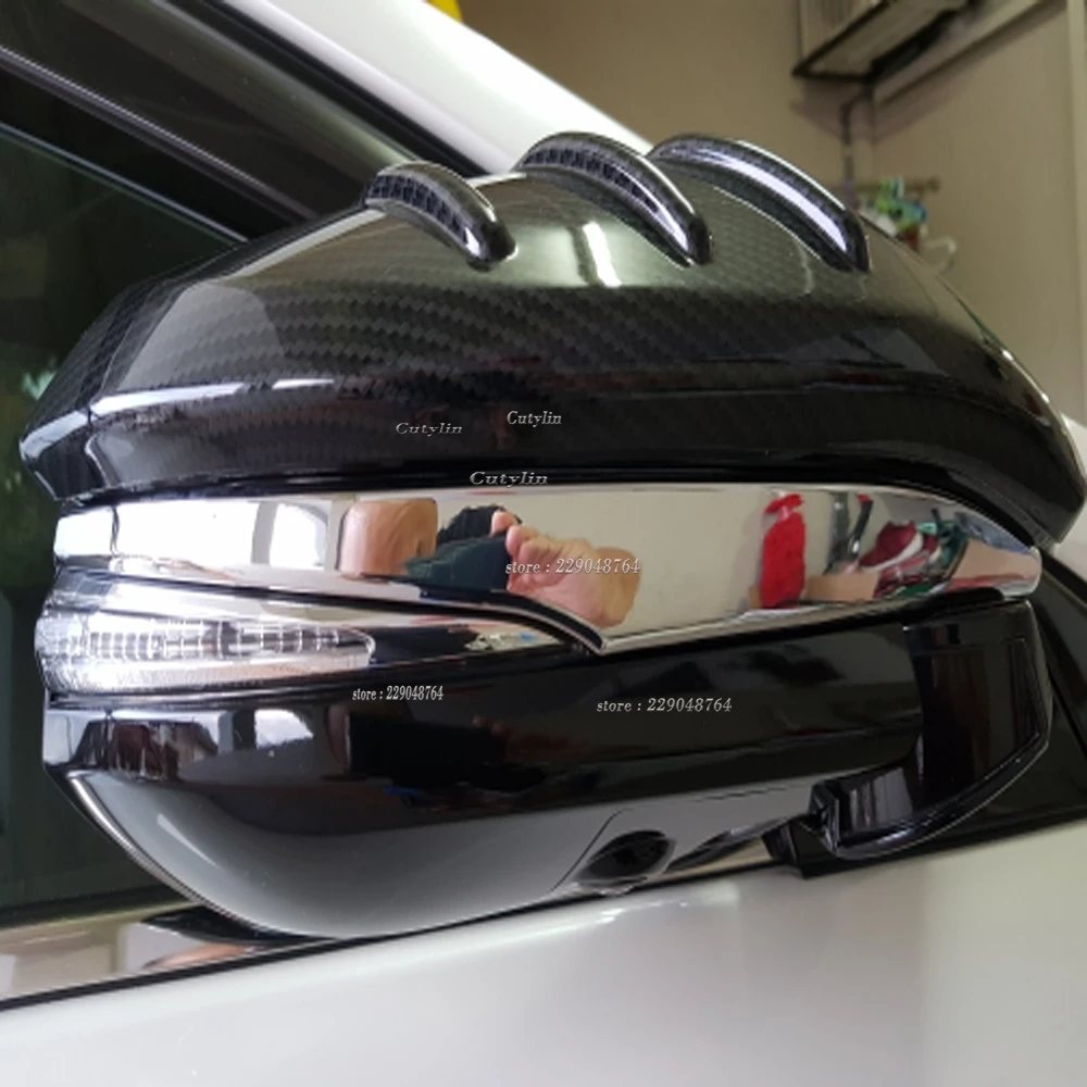 For Toyota Harrier XU60 2014-2018 ABS Chrome Accessories Car Rearview mirror decoration strip Cover Trim Styling Sticker