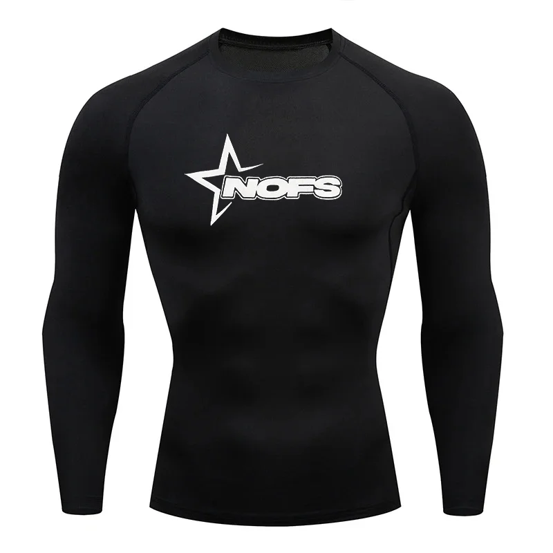 Enges T-Shirt für Herren, Laufkompression, Kompressions-T-Shirt, Fitnessstudio, Fitness, Joggen, langärmelig, männlich, Freizeithemd, Tops