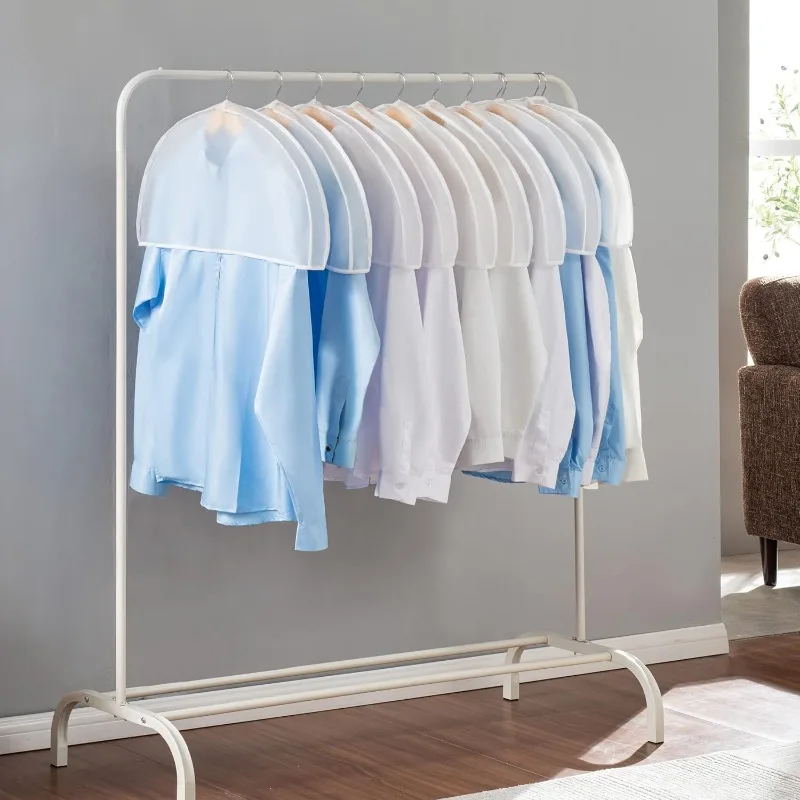 10-40PCS Semi Enclosed Clothes Dust Cover Waterproof Transparent Short Suit Coat Storage Bag Wardrobe Hanging Garment Protector - view 2