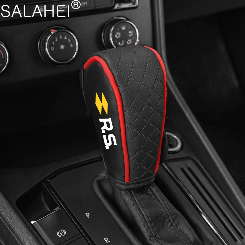 Car Gear Shift Lever Cover Fashion Shift Handle Decora stickers For Renault RS Line Fluence Captur Megane Kadjar Arkana Logan