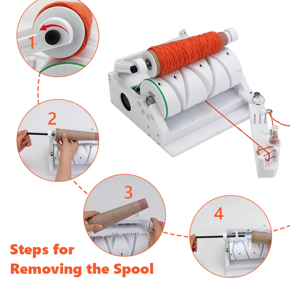 Automatic Yarn Guide, Adjustable Speed Wool Thread Spooling Machine for Knitting, Yarn Ball Maker for DIY Craft Weaving