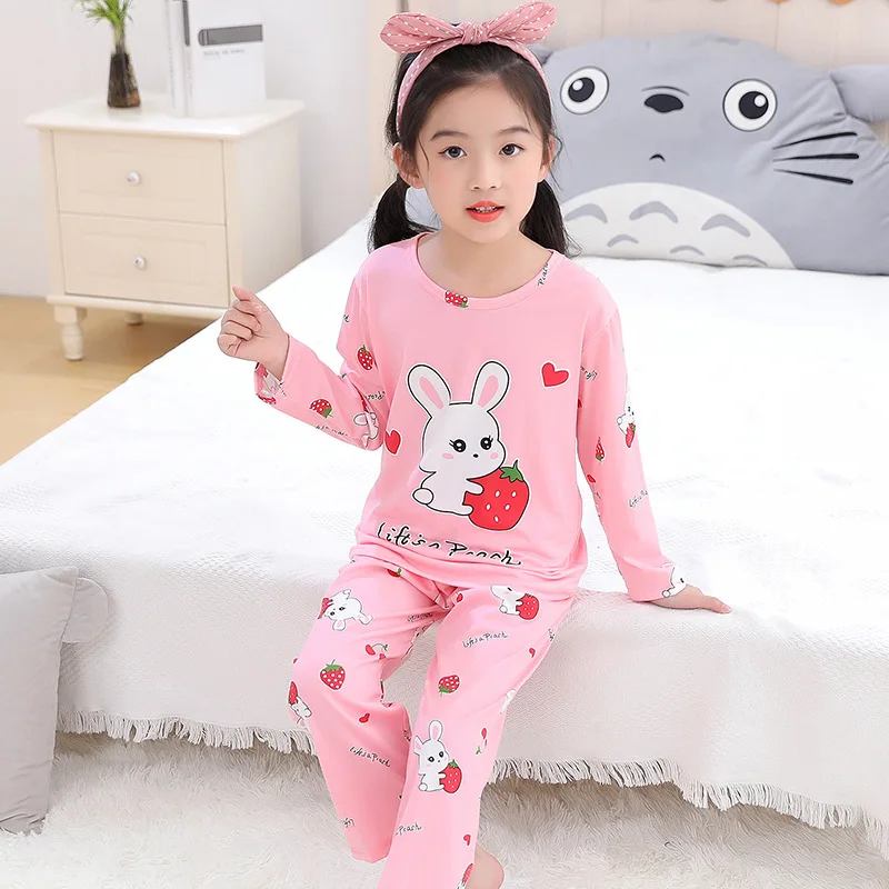 

Милые пижамные комплекты с принтом персонажей, красочные костюмы с длинными рукавами, одежда для детей, стильная домашняя одежда, легкая и удобная