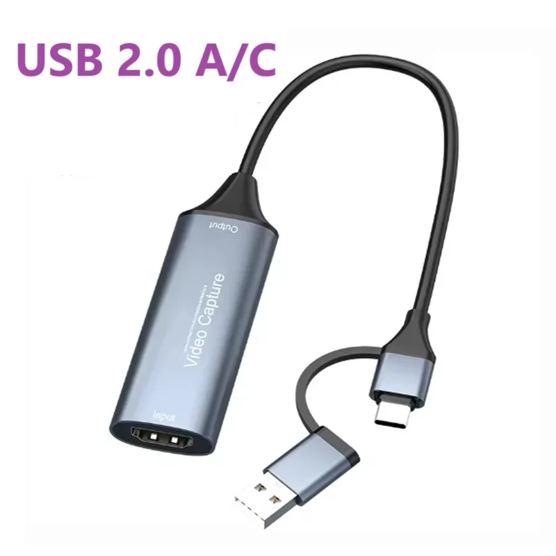 ﻿   Kartu Pengambil Video USB 3.0 2.0 4K HDMI ke USB Tipe-C Game Grabber Perekam Video Streaming Langsung untuk Switch Xbox PS4/5