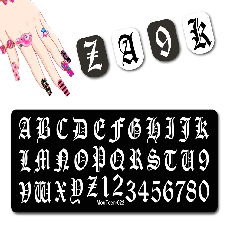 Dark Wind Gothic Nail Stamper Heavy Metal Transfer Plates Europe and America Nail Stamping Plates #022