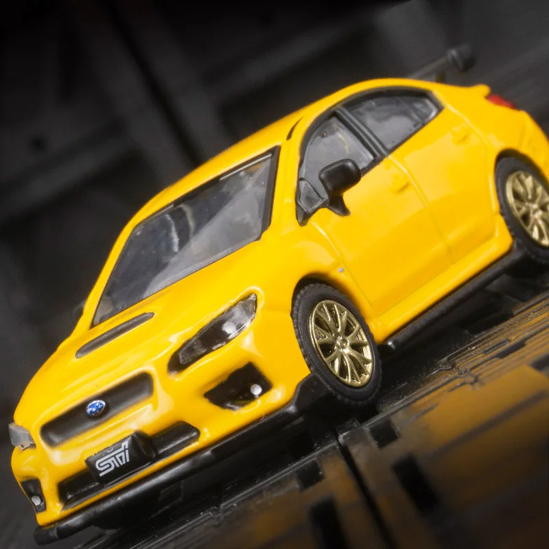 

Модель спортивного автомобиля SUBARU WRX STI 1/64, литая модель автомобиля, Металлическое шасси, амортизационная Коллекционная модель, украшения