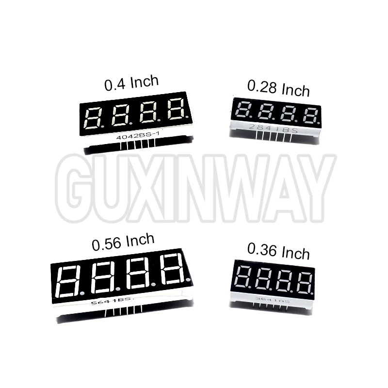 5 szt. Cyfrowa tuba z wspólną anodą i katodą, zielona, niebieska, biała, czerwona, 3-4 bitowa tuba cyfrowa 0.28 0.36 0.56 cala, zielona dioda LED, wyświetlacz 7-segmentowy