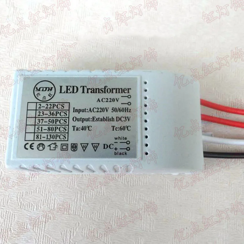 AC220V LED Driver LED Power Supply Lighting Transformer Controller for Crystal Lamp Can Drive 2-130 LED Transformers Masterpiece