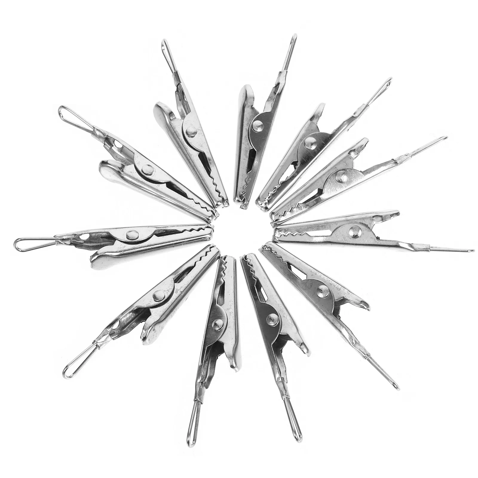 40pcs Alligator Clips Metal Electrical Test Leads Crocodile Clamps for Wire Holding Soldering Battery Testing
