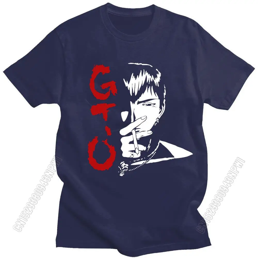 Harajuku Funny Anime Great Teacher Onizuka T Shirt Men Gto Manga Tshirt O-Neck Cotton Tee Top Japan Eikichi T-Shirt