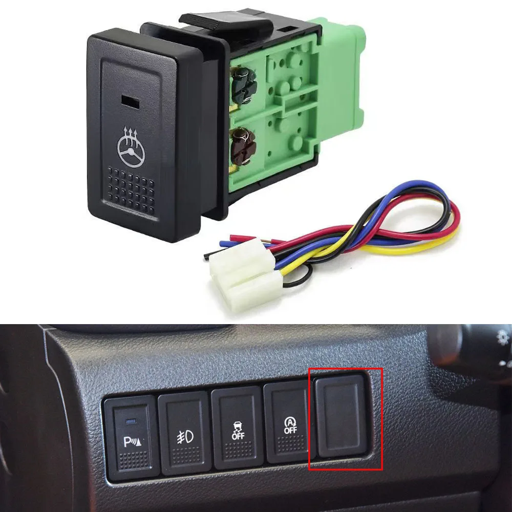 Car LED Steering Wheel Heated Switch Heating Button With Wire for Suzuki SX4 Swift Grand Vitara 2006 - 2012