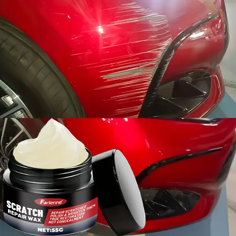 Dissolvant de rayures de voiture, kit de restauration de peinture de voiture amélioré-crème d'essuyage de cire à polir, restauration de la lustre du corps du véhicule