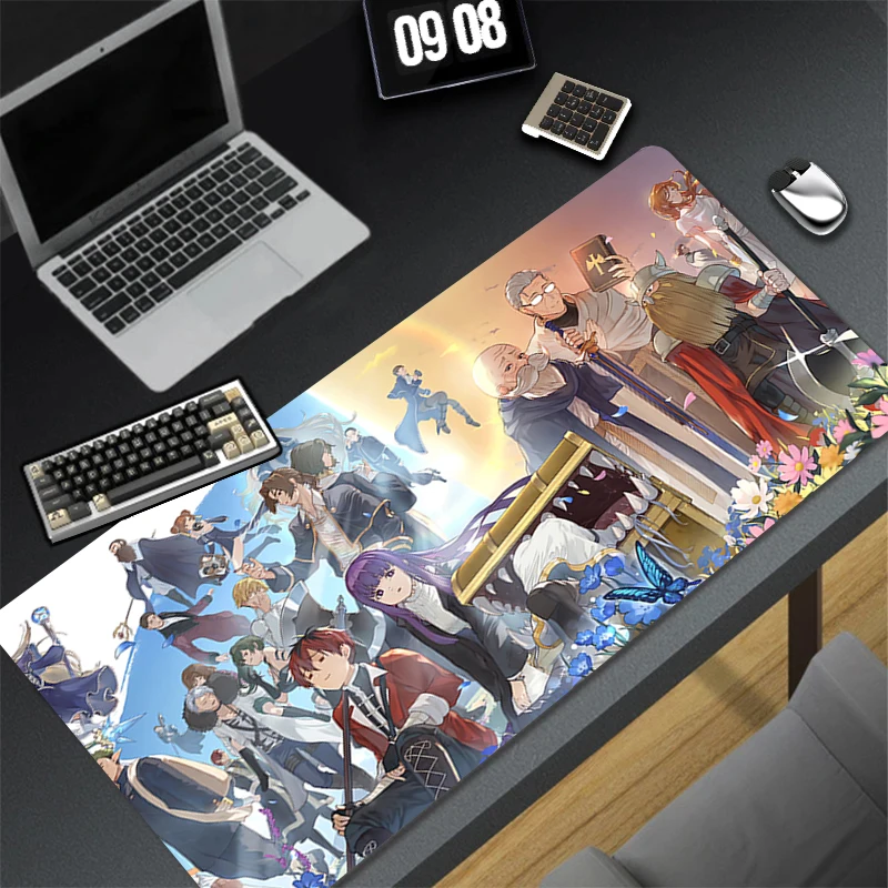 Computer Gaming Accessories Mousepad Office Mouse Pad F-frieren Beyond Journey End Keyboard Pad Desk Decoracion Anime Desk Mat