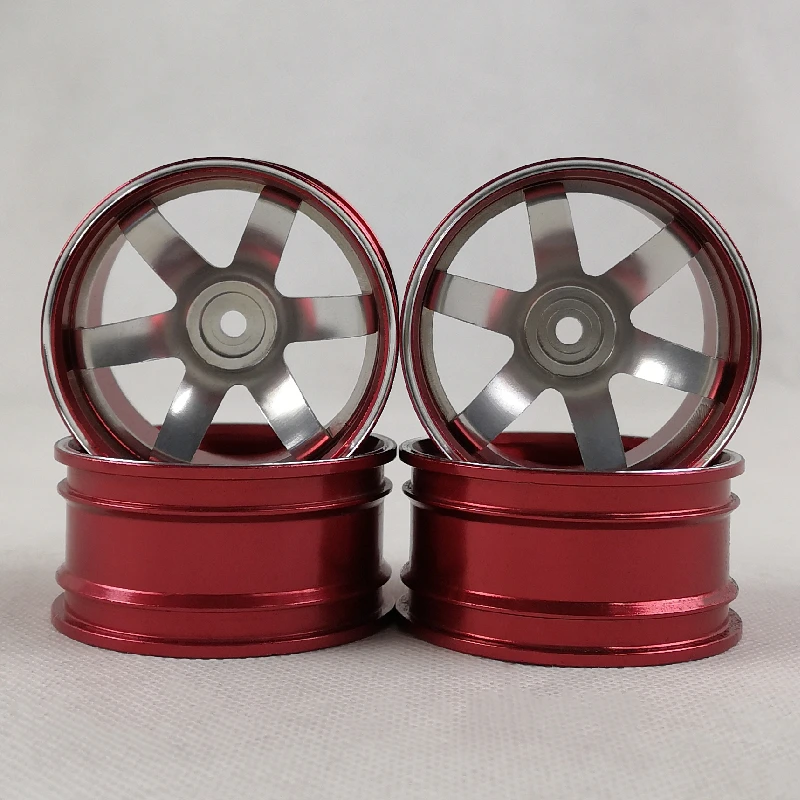 6/9/12mm Offset 4pcs CNC Machined Aluminum Wheels Rims 1/10 Scale RC Car On-road Drift Touring Model Hobby