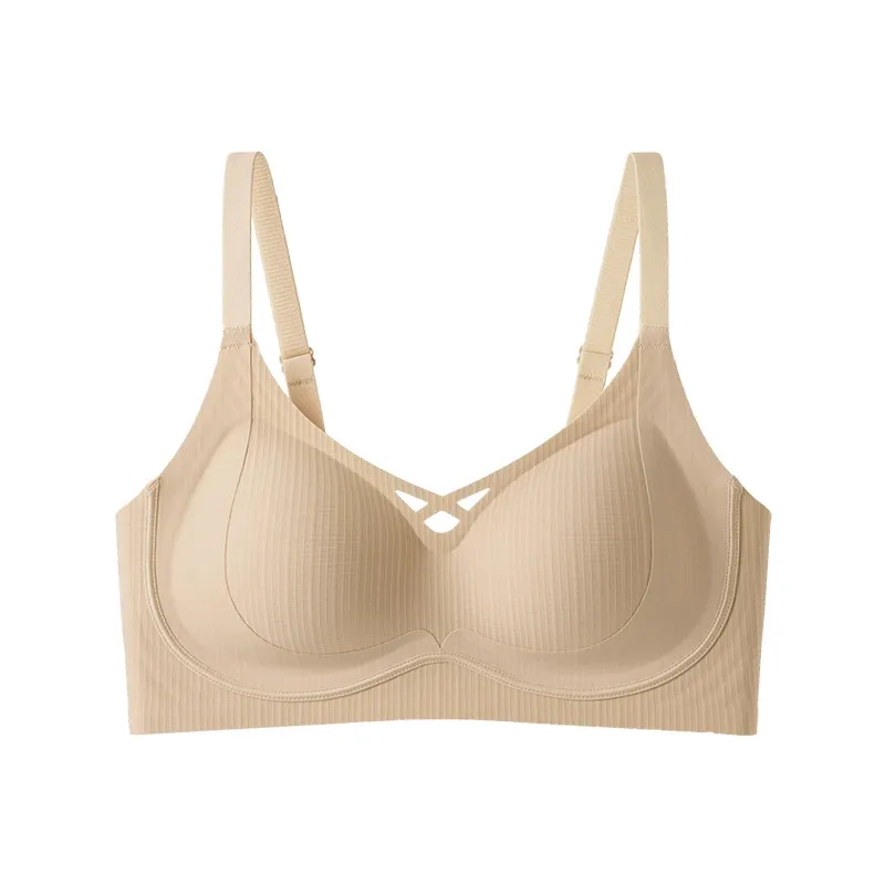 Female Minimalist Seamless Comfort Wireless Bra Push Up Gather Lifting Breathable Skin Friendly No Steel Ring Daily Underwear