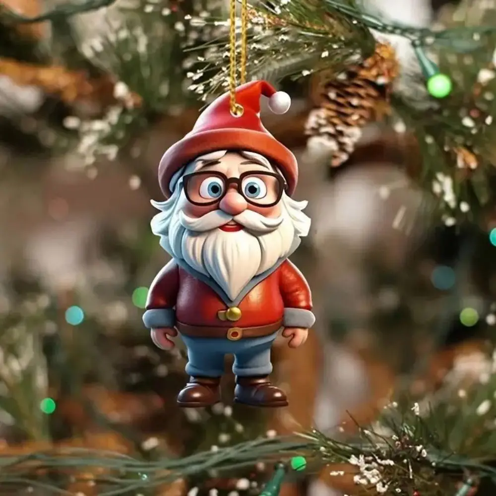 New Acrylic Flat Christmas Character Multifunction Gift Christmas Tree Durable Material Christmas Santa 2D Acrylic