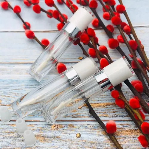Imagen 2 del producto 5/10/30/50 unidades de tubos vacíos de brillo de labios de 5ml, tapa Pik para bebé, envases de brillo de labios, botella de embalaje de delineador de ojos, maquillaje de lápiz labial al por mayor