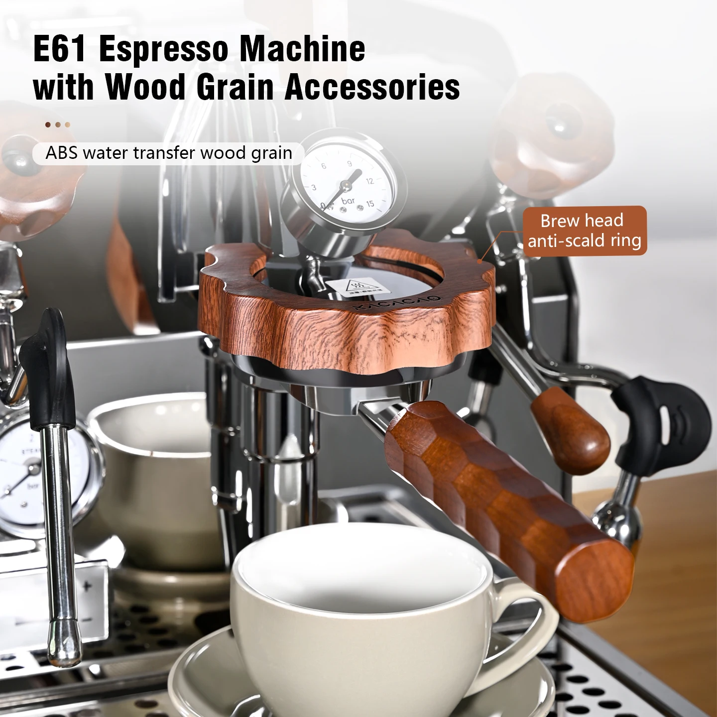 Top Suitable For E61 Series Coffee Machine Accessories Brewing Head ABS Plasti Solid Anti-Scalding Ring Heat Shield Barista Tool