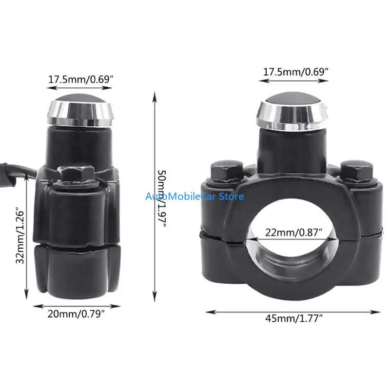 G8TE Đèn pha nhấp nháy Nút chuyển đổi tạm thời Hợp kim nhôm Ngắt bộ phận