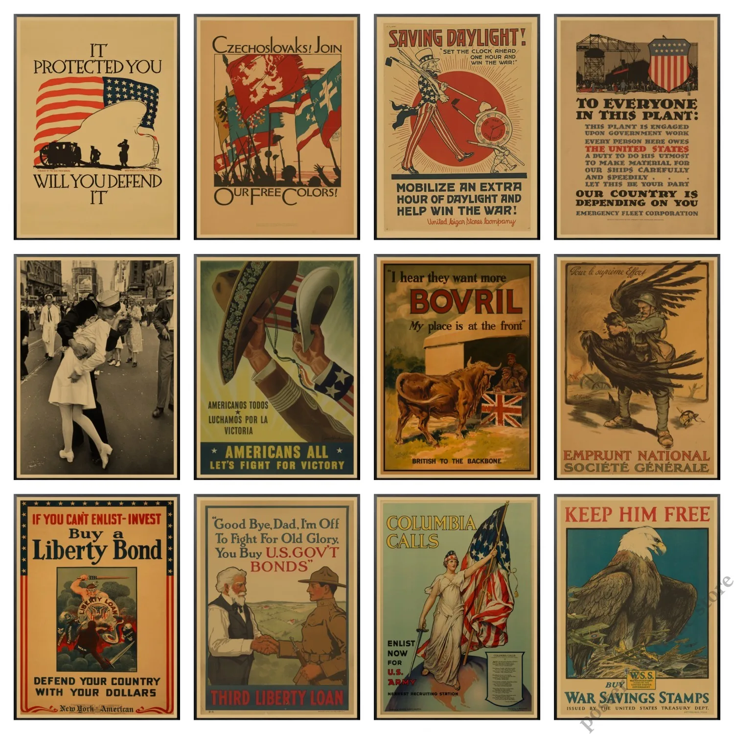 World war i propaganda poster history historical archive archival Stock Photos and Images  Kraft Paper Wall Decorative Paintings