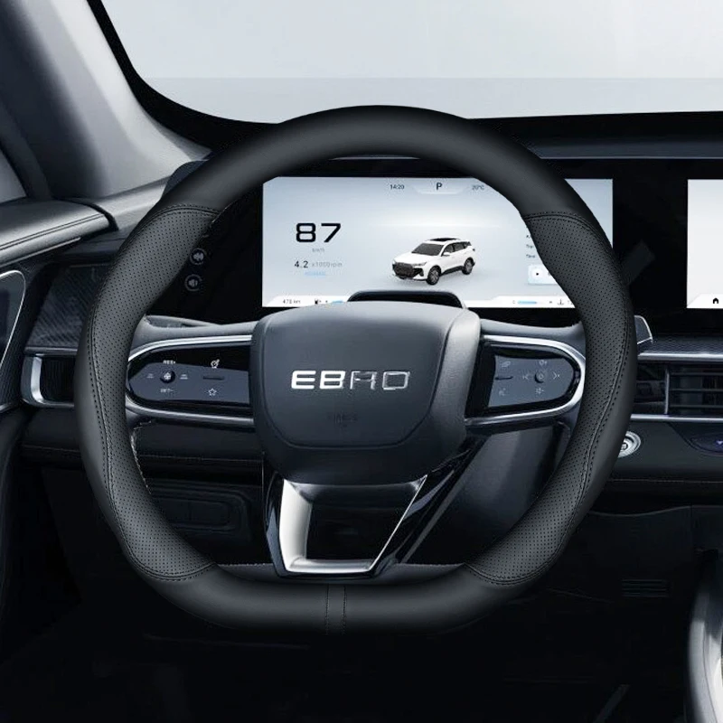 Auto-Lenkradbezug für Ebro S400 S700 S800 S900 2025 2026 2027 Leder-Schutzbezug Rutschfest Verschleißfest Auto-Zubehör