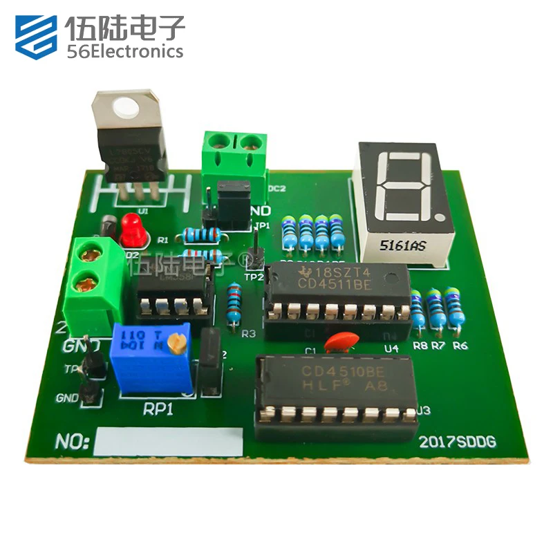 Electronic Electrician Counter Display Mounting Soldering Kit  Electronic Components Printed Circuit Board for Skills Practice