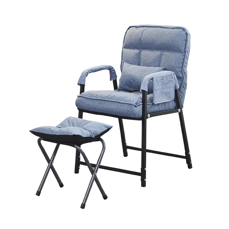 Folding chair home office lunch break adjustable backrest recliner leisure sofa recliner lazy computer chair