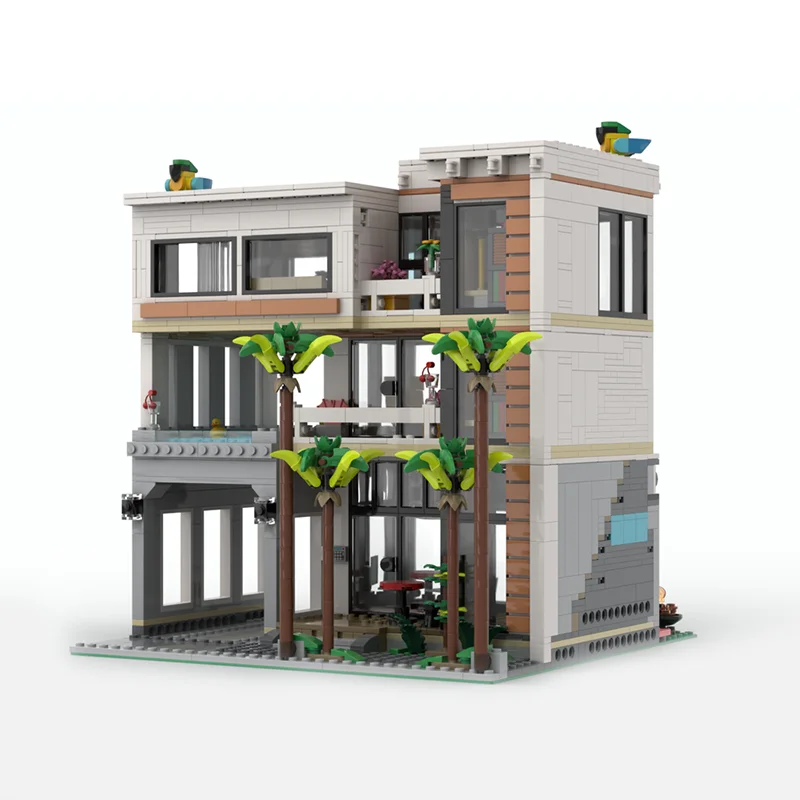 1783 Uds. MOC Creative Street View casa moderna XL modelo Modular arquitectura bloque de construcción Diy montaje educativo juguetes para niños regalo