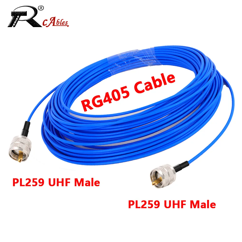 RG405 Coax Cable Connector PL259 UHF Male to PL259 UHF Male SO239 UHF Female Crimp RG405 High Frequency Test 50ohm Fast Brass
