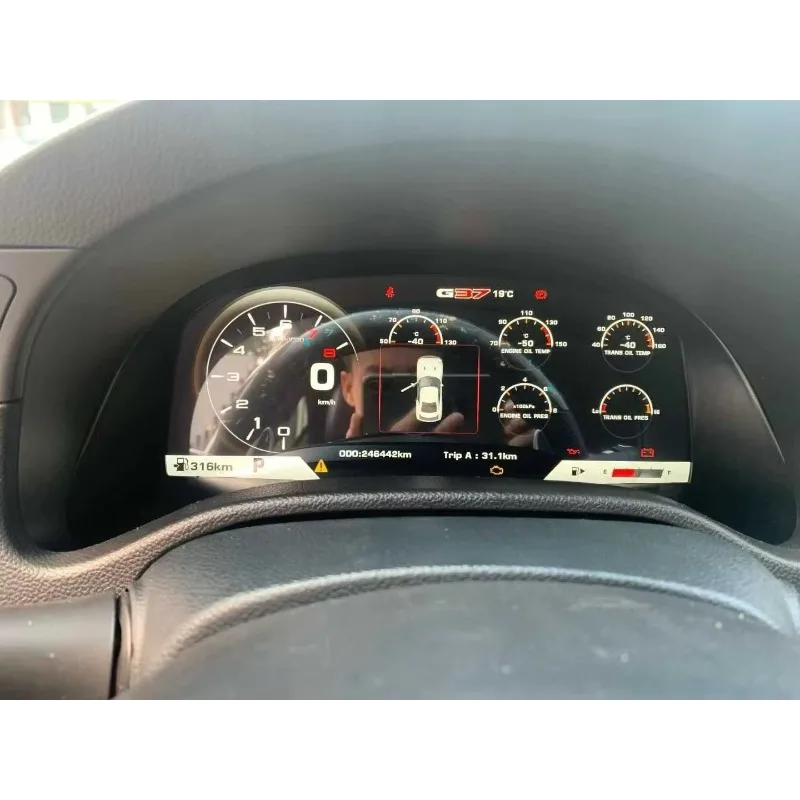 Digital Instrument Cluster Dashboard Panel for 2007-2013 G25/G35/G37/G37S/Q60 Speedometer Virtual Cockpit Display
