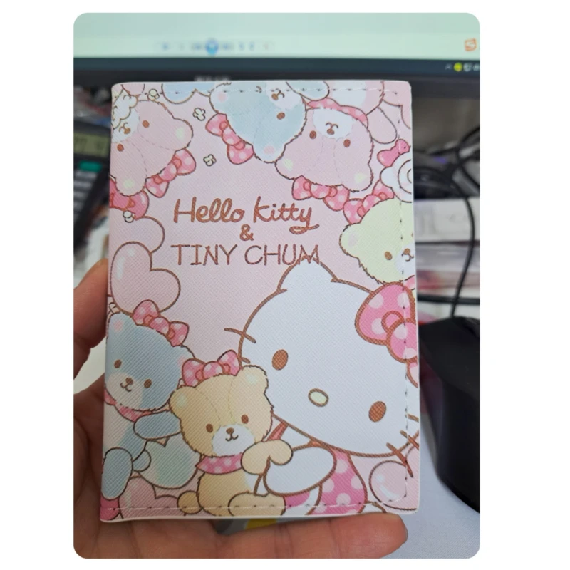 hello kitty my melody kuromi Sanrio wallet passport holder travel wallet  passport bag anime ladies document holder travel