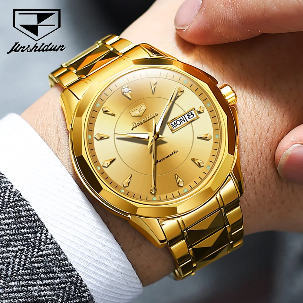 JSDUN Luxury Tungsten Steel Automatic Mechanical Watch for Men Fashion Trend Men\'s Watches Top Brand Waterproof Wrist Watch Men