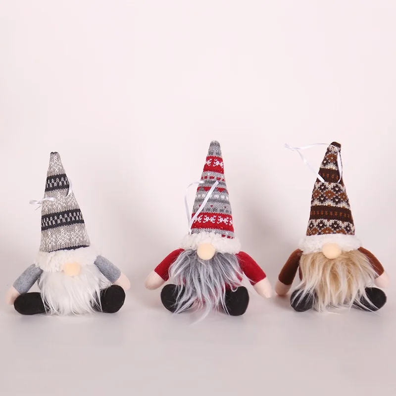 Christmas Gnome Plush Knitted Faceless Doll Christmas Elf Decoration New Year Xmas Decor for Home Natal Navidad 2023 Gifts