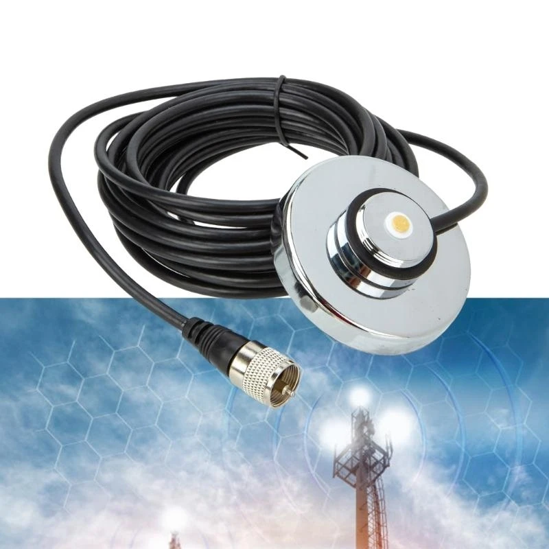 Leichte NMO -Magnetmontage mit 5 m Koaxialkabel 259 -Stecker für Funk